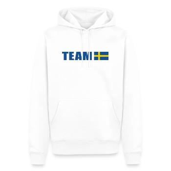 Soutenez l’équipe de Suède - Sweat à capuche Premium bio Homme - blanc - Devant - Nico (187cm)