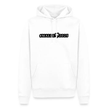 Malle 2025 - Sweat à capuche Premium bio Homme - blanc - Devant - Nico (187cm)