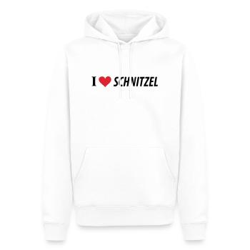 J'aime Schnitzel - Sweat à capuche Premium bio Homme - blanc - Devant - Nico (187cm)