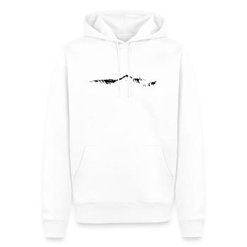 Swiss Mountain Skyline - Männer Premium Bio Hoodie - Weiß - Vorne - Nico (187cm)