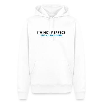 I´m not perfect - just a tonmeisterin - Men’s Premium Organic Hoodie - white - Front - Nico (187cm)