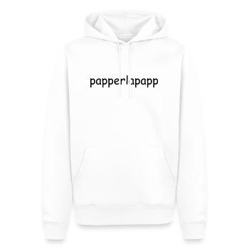 Papperlapapp - Männer Premium Bio Hoodie - Weiß - Vorne - Nico (187cm)
