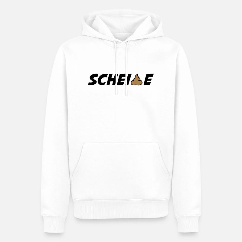 scheisse - Männer Premium Bio Hoodie - Weiß