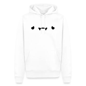 Trauriges Comic Gesicht - Männer Premium Bio Hoodie - Weiß - Vorne - Nico (187cm)