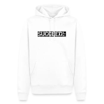 RÉUSSIR!: - Sweat à capuche Premium bio Homme - blanc - Devant - Nico (187cm)