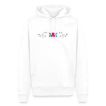 Flower Blume Pflanze - Männer Premium Bio Hoodie - Weiß - Vorne - Nico (187cm)
