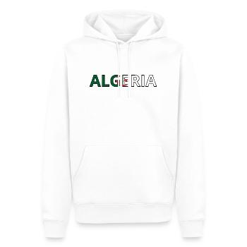 Algeria Flag - Men’s Premium Organic Hoodie - white - Front - Nico (187cm)