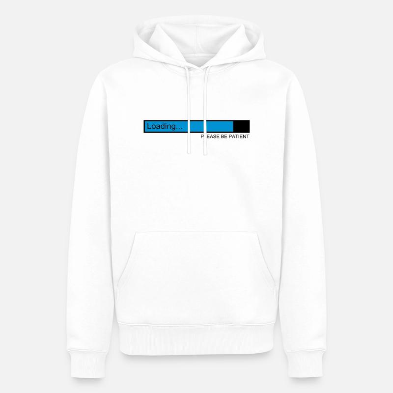 loading / ladebalken / pc / download - Männer Premium Bio Hoodie - Weiß
