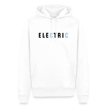 electric - Männer Premium Bio Hoodie - Weiß - Vorne - Nico (187cm)