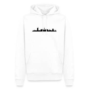 Skyline Leipzig Stadion - Männer Premium Bio Hoodie - Weiß - Vorne - Nico (187cm)