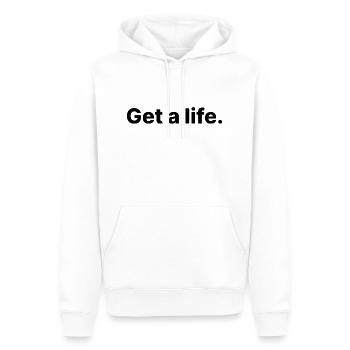 Get a life. - Men’s Premium Organic Hoodie - white - Front - Nico (187cm)
