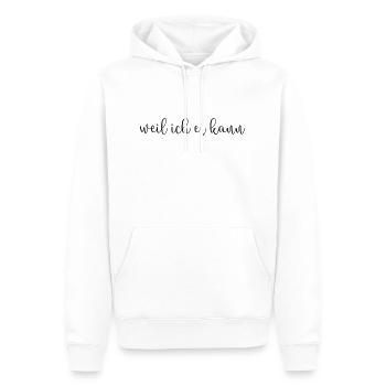 weil ich es kann - Männer Premium Bio Hoodie - Weiß - Vorne - Nico (187cm)