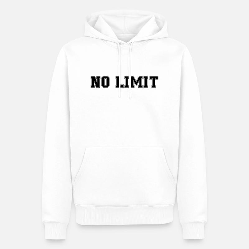 no limit - Männer Premium Bio Hoodie - Weiß