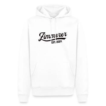 Zimmerer 2024 Beruf Zimmerei Zimmermann Meister 24 - Männer Premium Bio Hoodie - Weiß - Vorne - Nico (187cm)