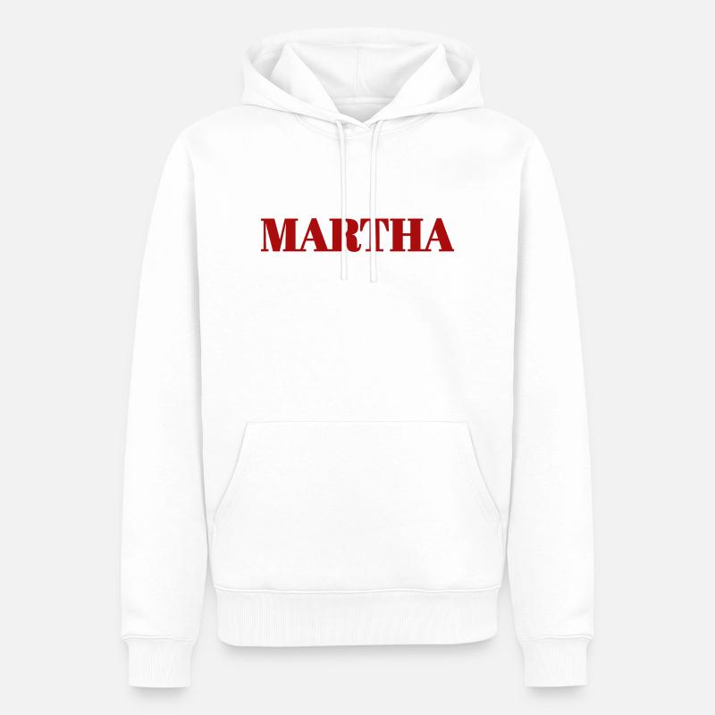 Martha - Männer Premium Bio Hoodie - Weiß