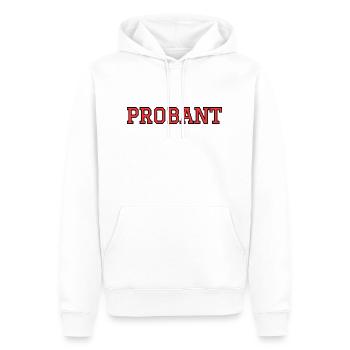 Proband - Männer Premium Bio Hoodie - Weiß - Vorne - Nico (187cm)
