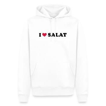 J'aime salade - Sweat à capuche Premium bio Homme - blanc - Devant - Nico (187cm)