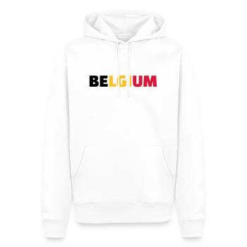 Belgien - Männer Premium Bio Hoodie - Weiß - Vorne - Nico (187cm)