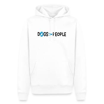 Logo Dogs People - Men’s Premium Organic Hoodie - white - Front - Nico (187cm)