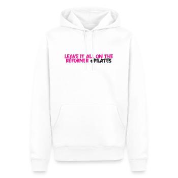 Leave It All On The Reformer #pilates 3 - Männer Premium Bio Hoodie - Weiß - Vorne - Nico (187cm)