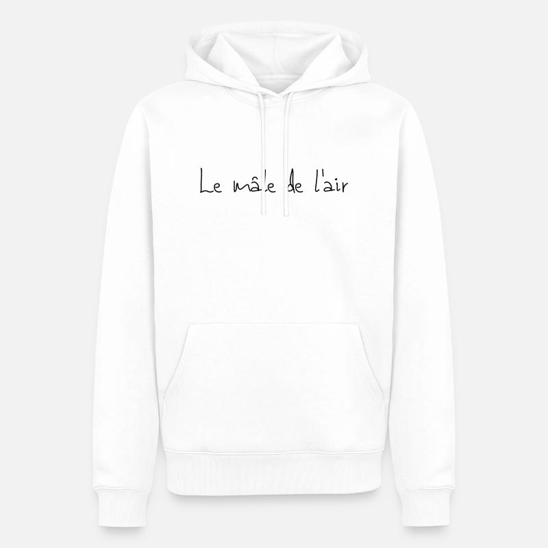 Idée cadeau aviation - Sweat à capuche Premium bio Homme - blanc