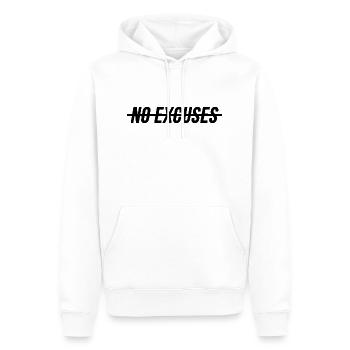 Pas d’excuses - Sweat à capuche Premium bio Homme - blanc - Devant - Nico (187cm)