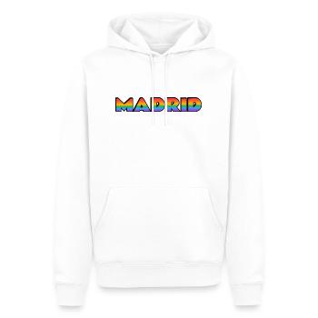 Schwules Madrid - Männer Premium Bio Hoodie - Weiß - Vorne - Nico (187cm)