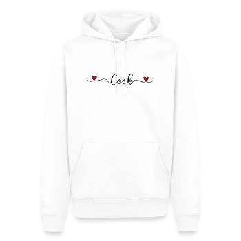 Cuire - Sweat à capuche Premium bio Homme - blanc - Devant - Nico (187cm)