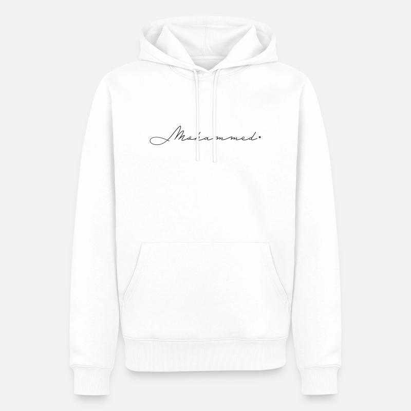 Name Mohammed - Männer Premium Bio Hoodie - Weiß