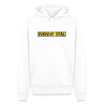 Schwedischer Stahl - Männer Premium Bio Hoodie - Weiß - Vorne - Nico (187cm)