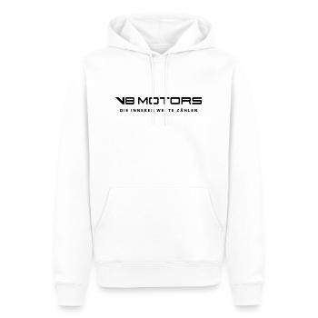Moteurs V8 - les valeurs intérieures - Sweat à capuche Premium bio Homme - blanc - Devant - Nico (187cm)