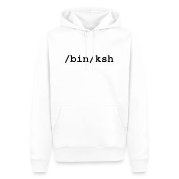 KornShell - /bin/ksh - Sweat à capuche Premium bio Homme - blanc - Devant - Nico (187cm)