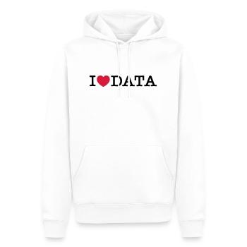 Daten I Love - Männer Premium Bio Hoodie - Weiß - Vorne - Nico (187cm)