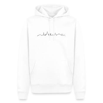 Skyline Dresden Linie - Männer Premium Bio Hoodie - Weiß - Vorne - Nico (187cm)