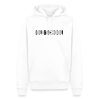 Texte Old School - Sweat à capuche Premium bio Homme - blanc - Devant - Nico (187cm)