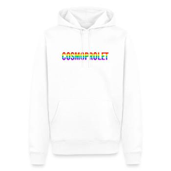 CosmoProlet - Männer Premium Bio Hoodie - Weiß - Vorne - Nico (187cm)