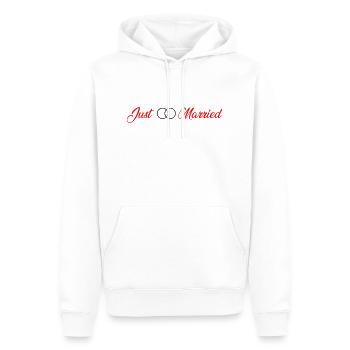 Just Married Rings - Männer Premium Bio Hoodie - Weiß - Vorne - Nico (187cm)