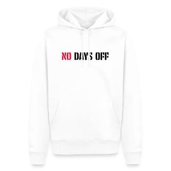 pas de jours de congé devis - Sweat à capuche Premium bio Homme - blanc - Devant - Nico (187cm)