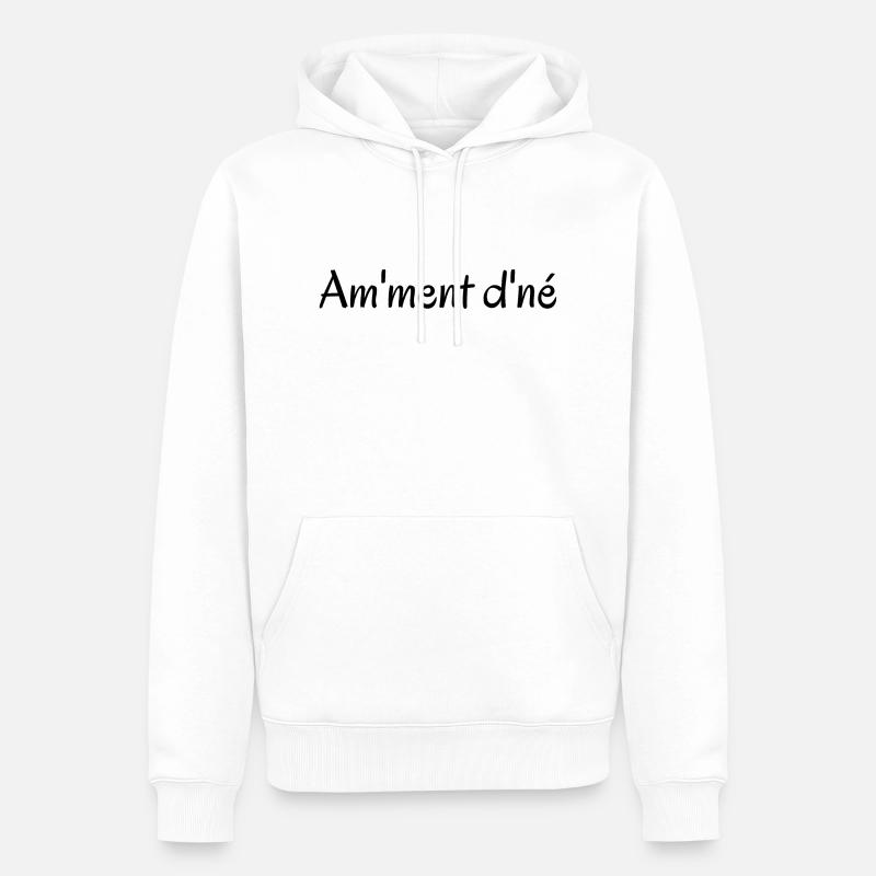 un moment donné expression québécoise - Sweat à capuche Premium bio Homme - blanc