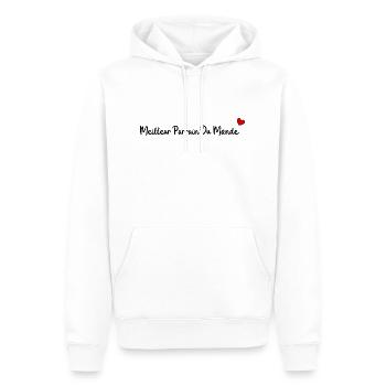 Meilleur parrain du monde - Sweat à capuche Premium bio Homme - blanc - Devant - Nico (187cm)