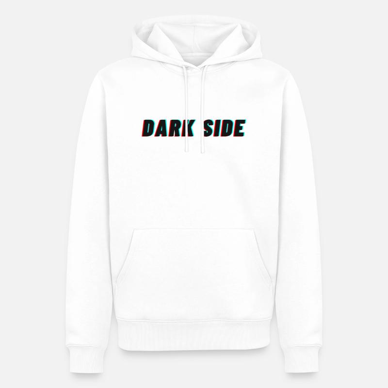 Conception DarkSide Classic - Sweat à capuche Premium bio Homme - blanc