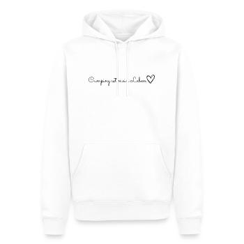 Camping ist mein Leben - Männer Premium Bio Hoodie - Weiß - Vorne - Nico (187cm)