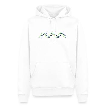 Bunte Sinuskurven - Männer Premium Bio Hoodie - Weiß - Vorne - Nico (187cm)