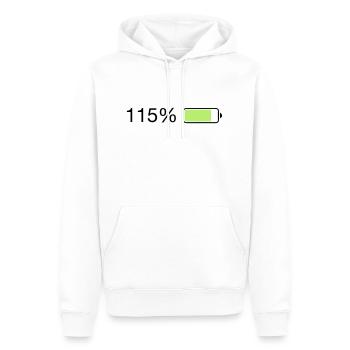 Fullenergy 115% Ladebalken - Männer Premium Bio Hoodie - Weiß - Vorne - Nico (187cm)