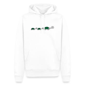 Cute Turtle Family - Sweat à capuche Premium bio Homme - blanc - Devant - Nico (187cm)