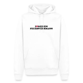 Feuerwehrmann - Männer Premium Bio Hoodie - Weiß - Vorne - Nico (187cm)
