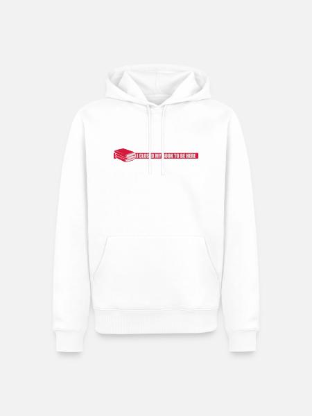 I closed my book - Men’s Premium Organic Hoodie - white