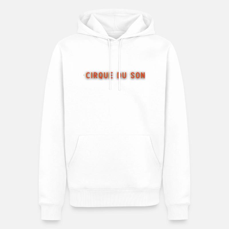 Cirque du Son - Sweat à capuche Premium bio Homme - blanc