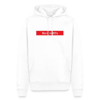 Geboren in den 80er Jahren - Männer Premium Bio Hoodie - Weiß - Vorne - Nico (187cm)