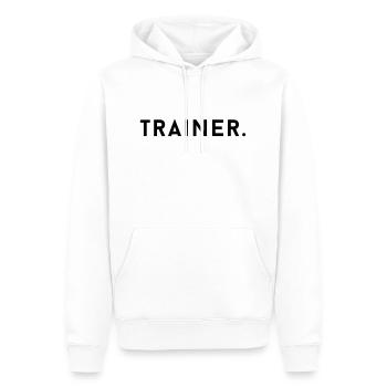 Formateurs - Formateurs - Sweat à capuche Premium bio Homme - blanc - Devant - Nico (187cm)